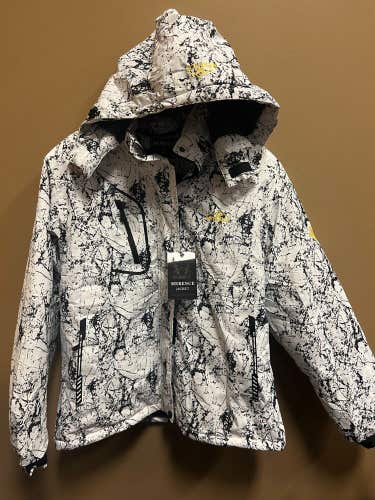Merence Fur Lined Waterproof Windproof Hooded Jacket size L