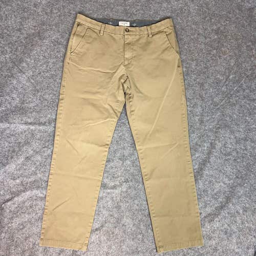 Dockers Men Pants 36x34 Tan Straight Chino Tapered Slim Casual Work Actual 34x30