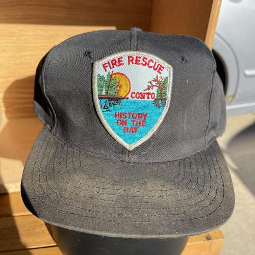 Vintage Oconto Wisconsin History On The Bay Snapback Patch Trucker Hat Cap RARE