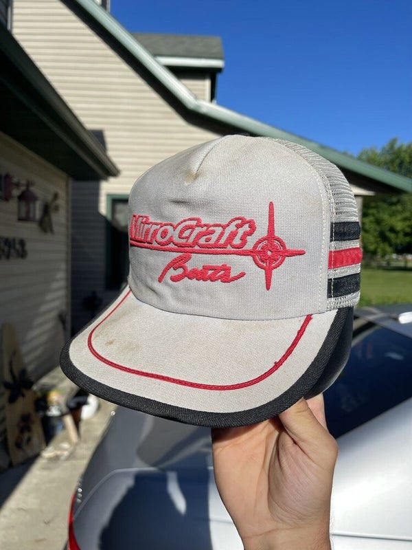 NIKE Original Vintage 80s Rare Trucker Hat Blue Mesh Snapback 