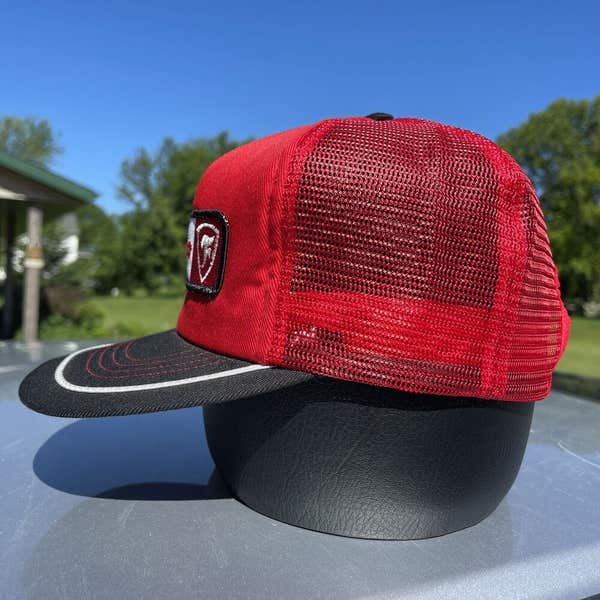 帽子 Firestone 80's Trucker Hat Made in USA Vintage Firestone Patch Snapback Trucker Hat Cap USA - Gem