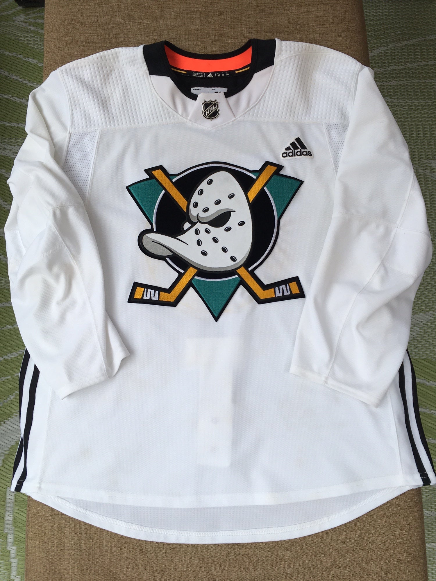Anaheim Ducks NHL Adidas MIC Team Issued Pro Stock Practice Jersey