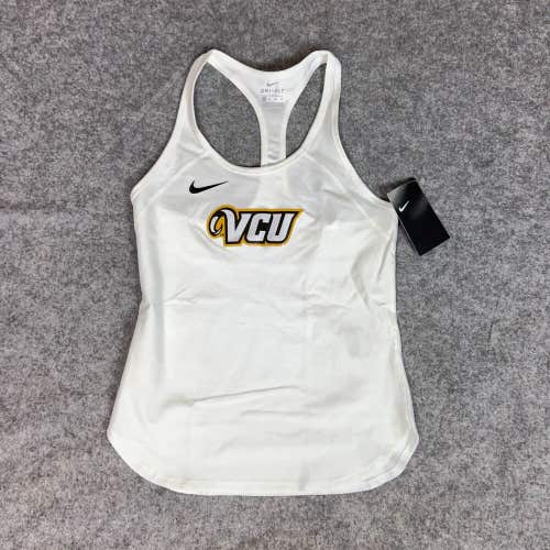 VCU Rams Womens Shirt Extra Small Nike White Tank Top Sleeveless NCAA Tennis NWT