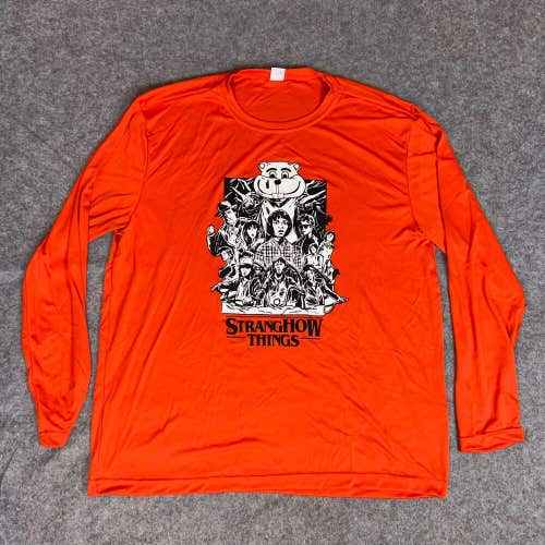 Minnesota Gophers Men Shirt Extra Large Orange Long Sleeve Stranger Things NCAA