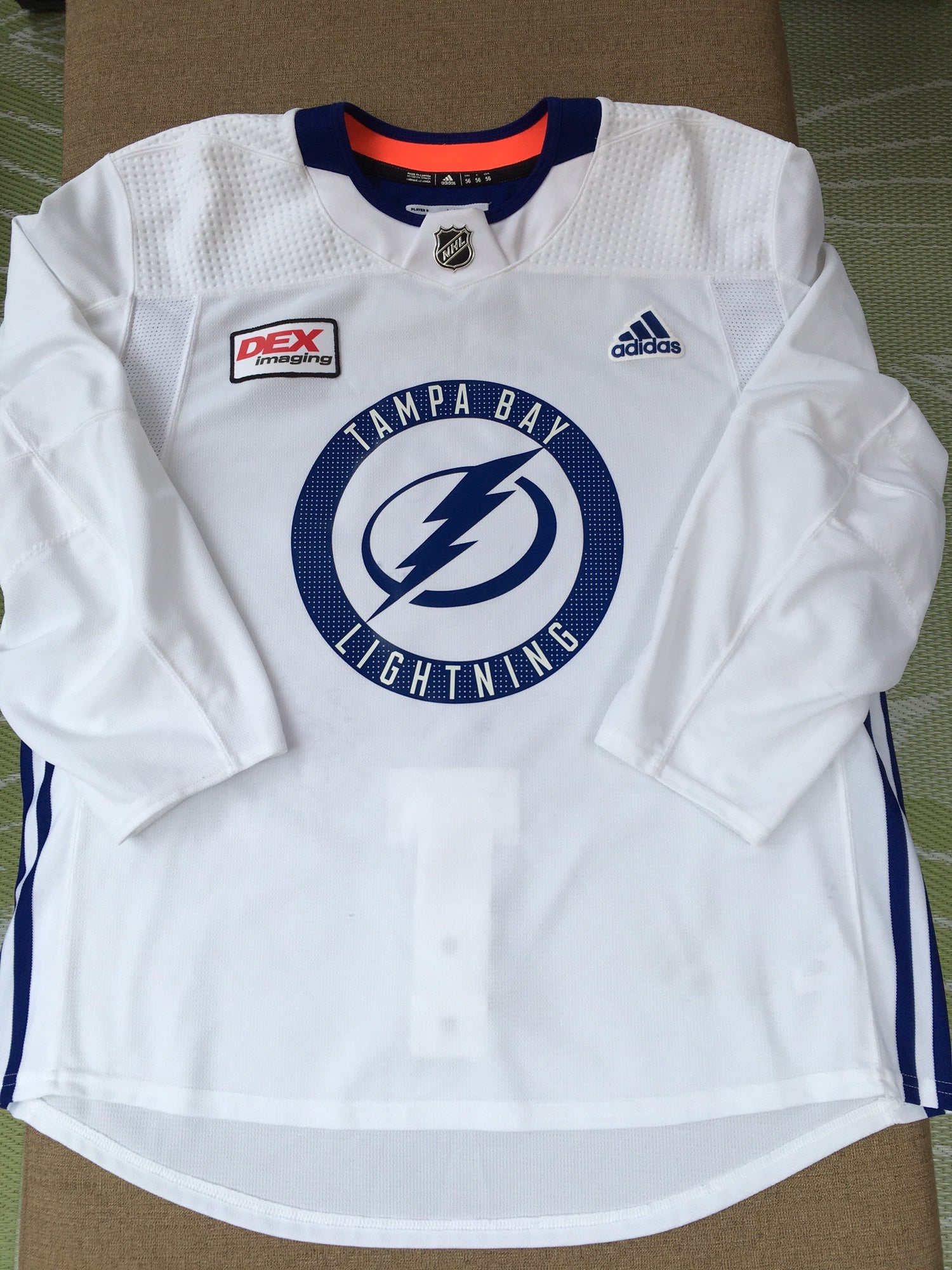 Adidas Pro Stock NHL Tampa Bay Lightning Goalie Cut Practice Jersey