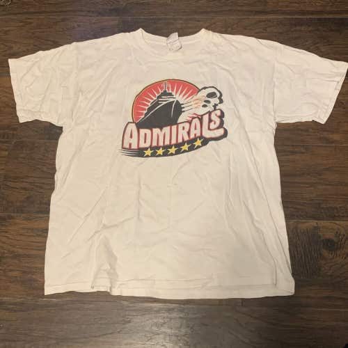 Norfolk Admirals 2004-2015 American Hockey League Promotional Logo T-Shirt Sz XL