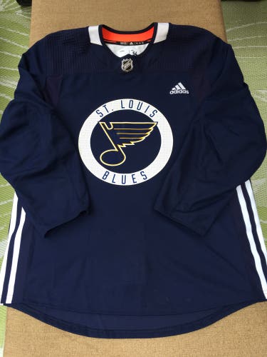 St. Louis Blues Adidas MIC Pro Stock Hockey Practice Jersey Size 54