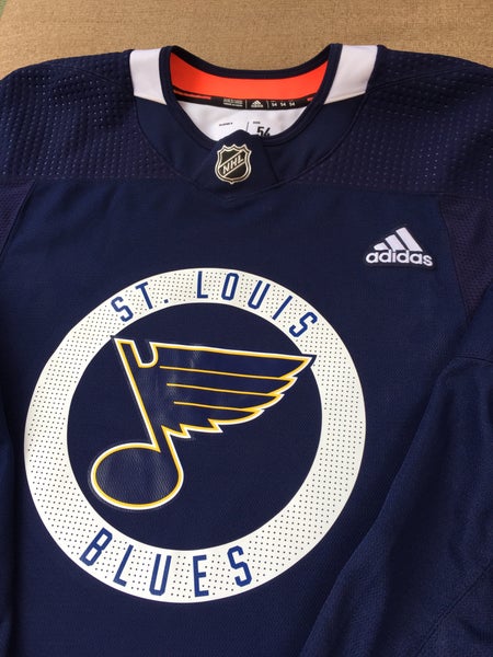 St. Louis Blues Adidas MIC Pro Stock Hockey Practice Jersey Size 54