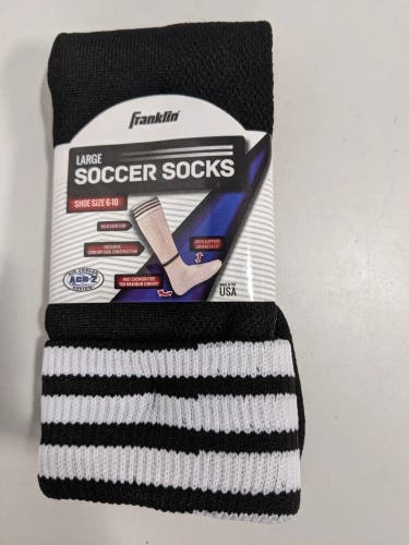 Franklin Soccer Socks New Black Large