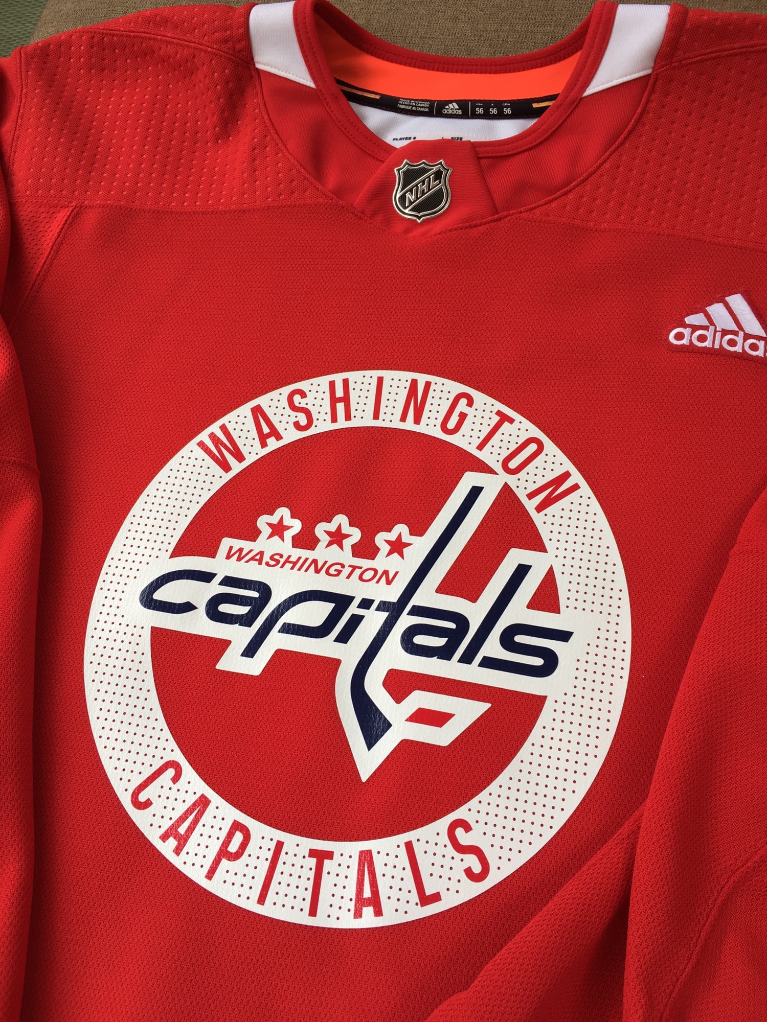 Washington Capitals Medium Adidas Primeblue Short Sleeve Polo Shirt - Pro  Stock Hockey