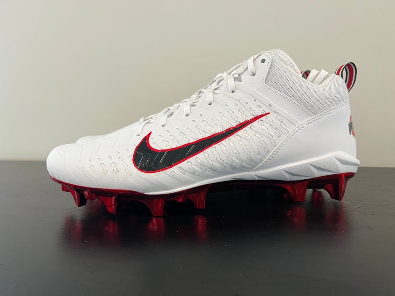 Nike Ohio State PE Force Savage Pro 2 P Football Cleats White/Red Men's  Size 15