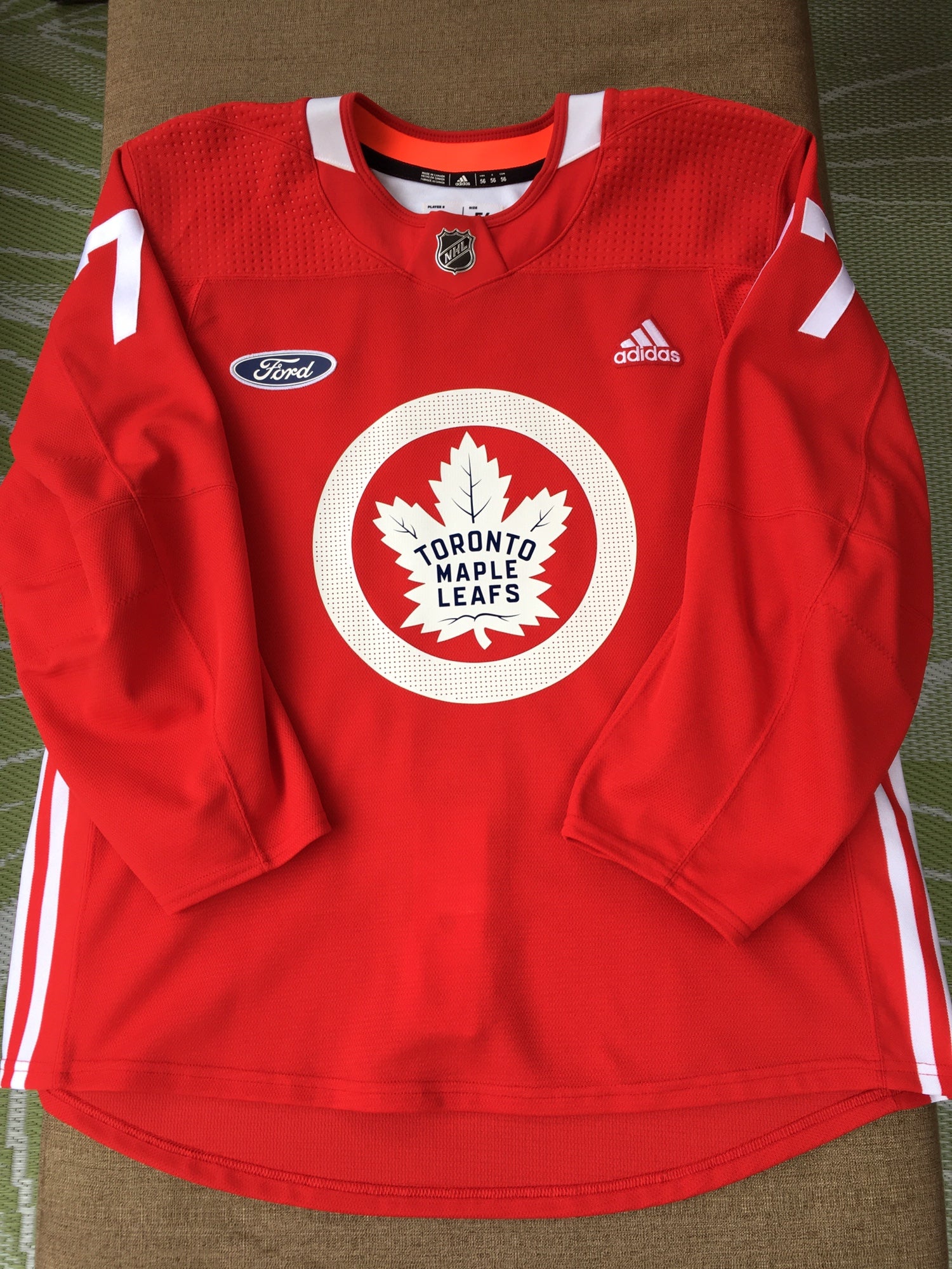 Adidas MIC Toronto Maple Leafs White Pro Stock Hockey Practice
