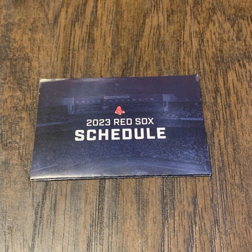Boston Red Sox 2023 MLB Baseball Season Team Issued Pocket Schedule