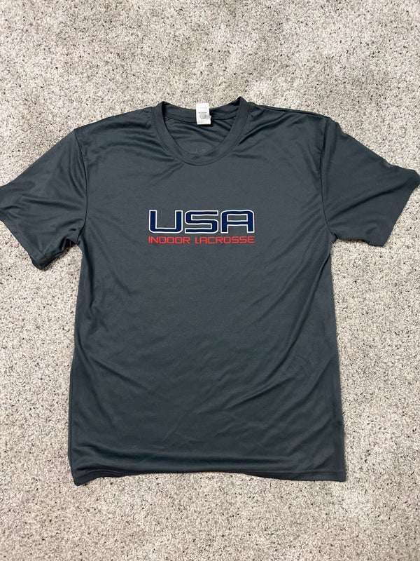 USA Indoor Lacrosse Team Issued Gray Men's Shooter Shirt NEW