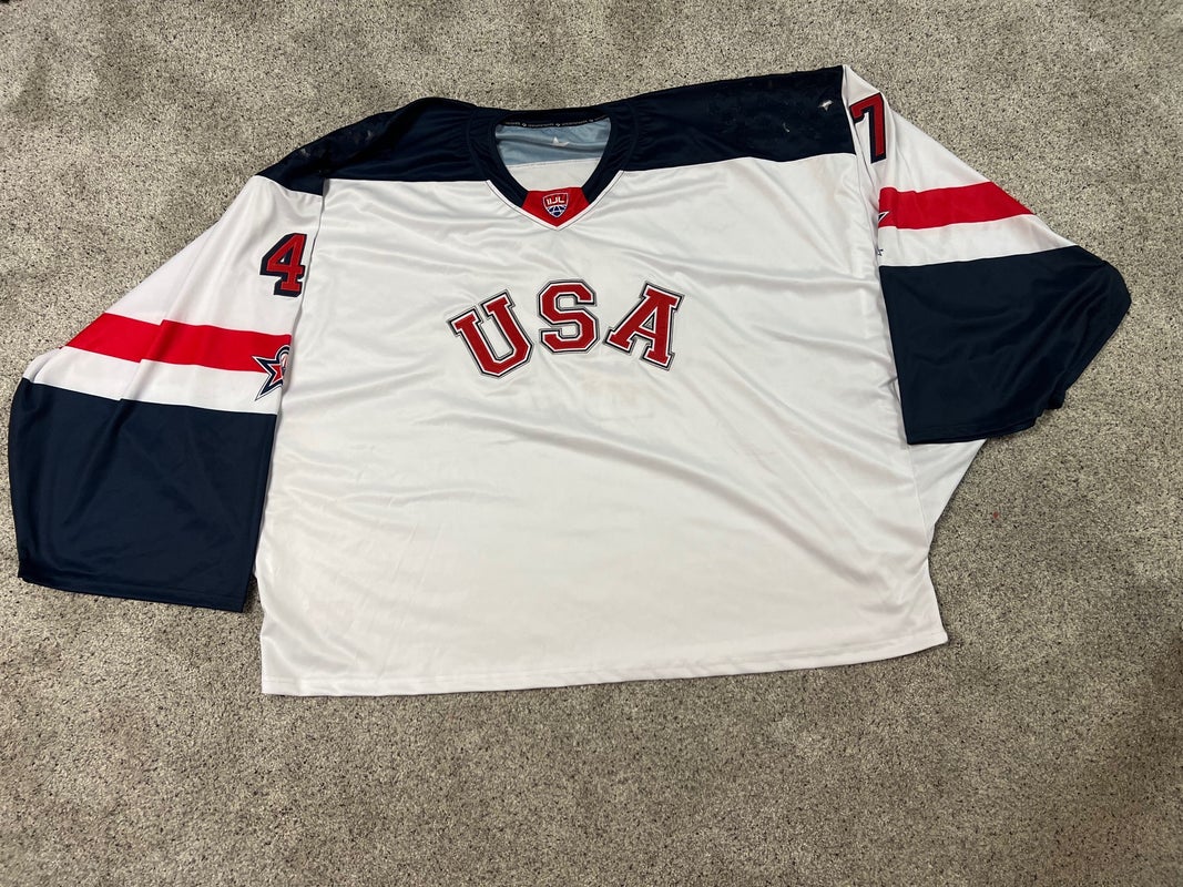 USA White New Box Goalie Cut Men's Lacrosse Jersey