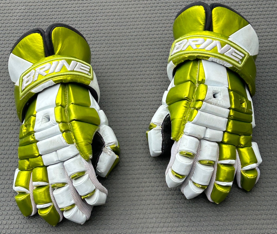 Used Brine Large Lacrosse Gloves