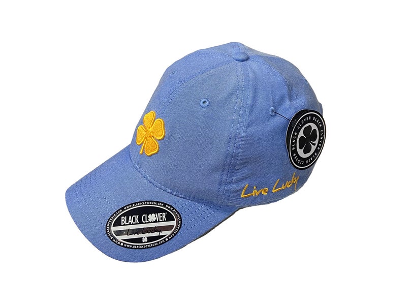 NEW Black Clover Live Lucky Soft Luck 9 Yellow/Blue Adjustable Golf Hat/Cap