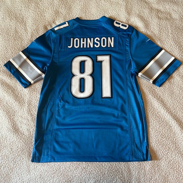 Nike Detroit Lions Johnson 81 On Field Jersey