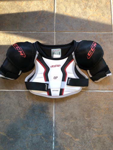 Used Youth CCM U+ Fit 03 Hockey Shoulder Pads (Size: Medium)