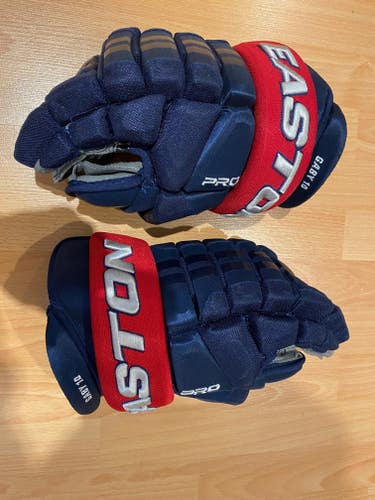 Easton Gloves 14" Pro Stock Marian Gaborik Columbus Blue Jackets