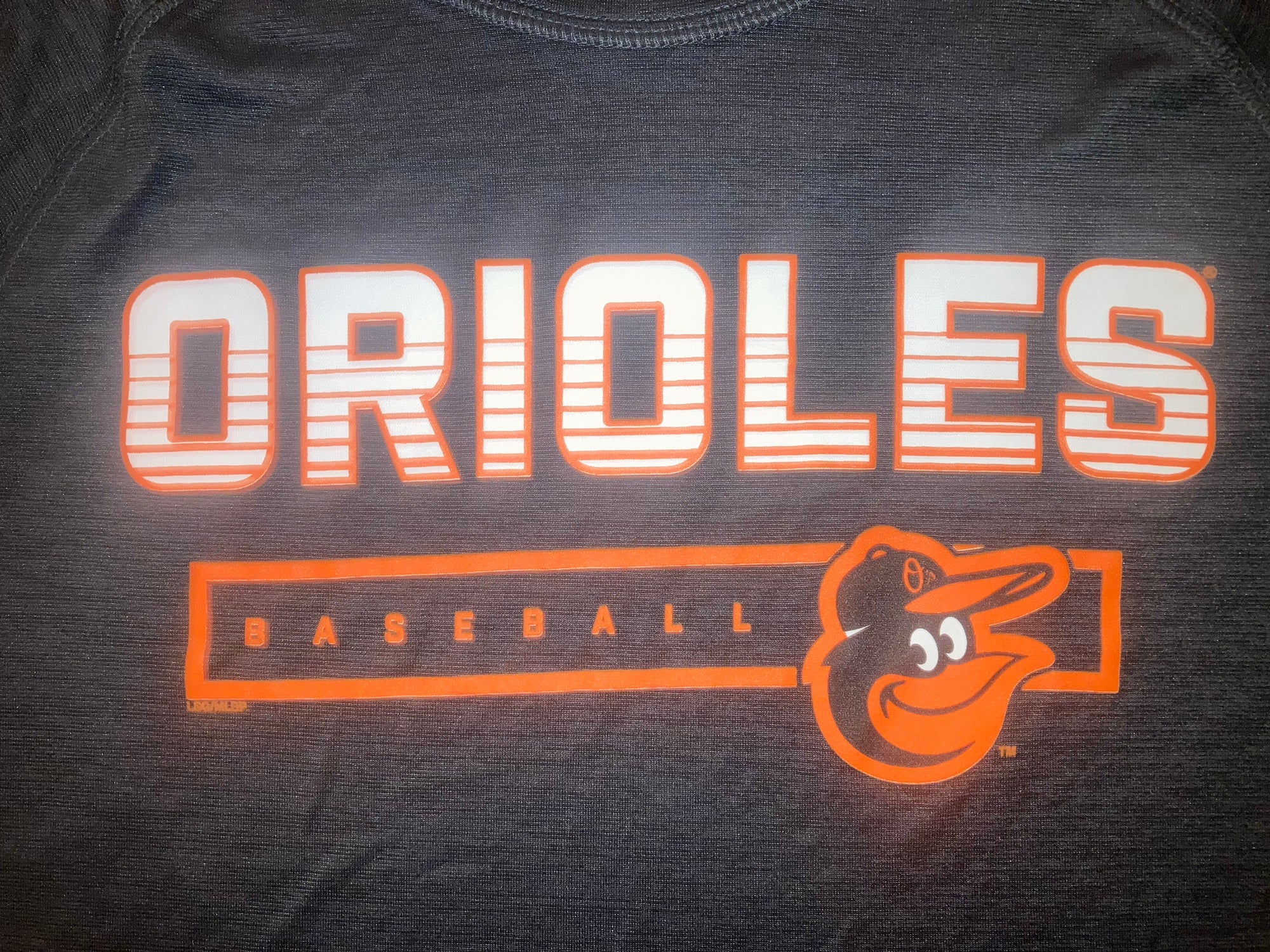 NIKE DRI-FIT AUTHENTIC MLB BALTIMORE ORIOLES ORANGE PERFORMANCE T-SHIRT  SIZE M