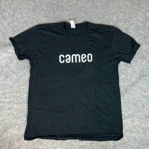 Cameo Mens Shirt Extra Large Black Short Sleeve Tee Solid Plain Casual Logo Top