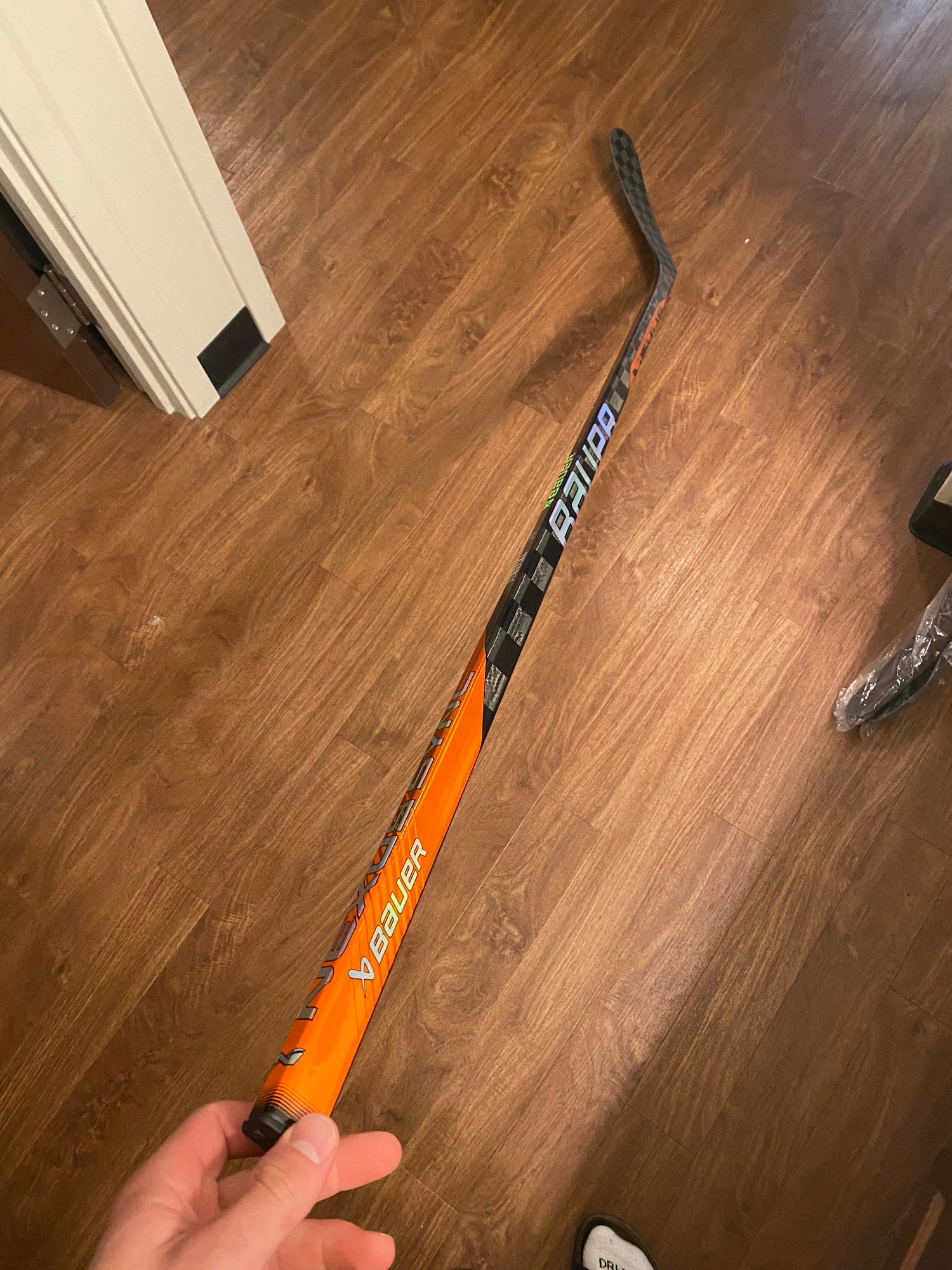 orange easton synergy hockey stick