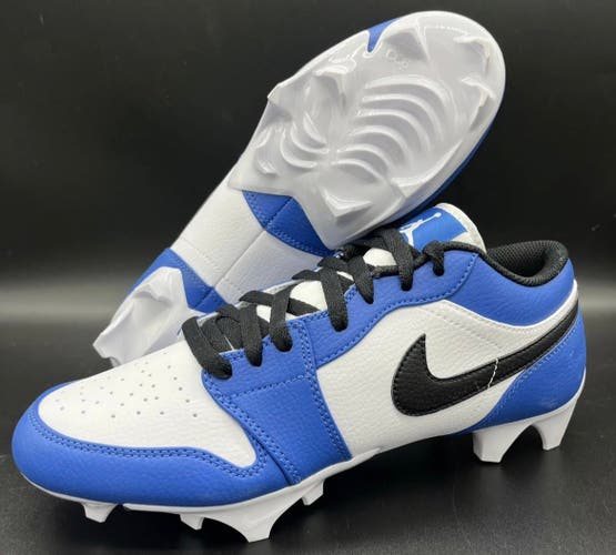 Nike Air Jordan 1 Low TD Football Cleats White Blue Black FJ6245-104 Men's NEW Size 11