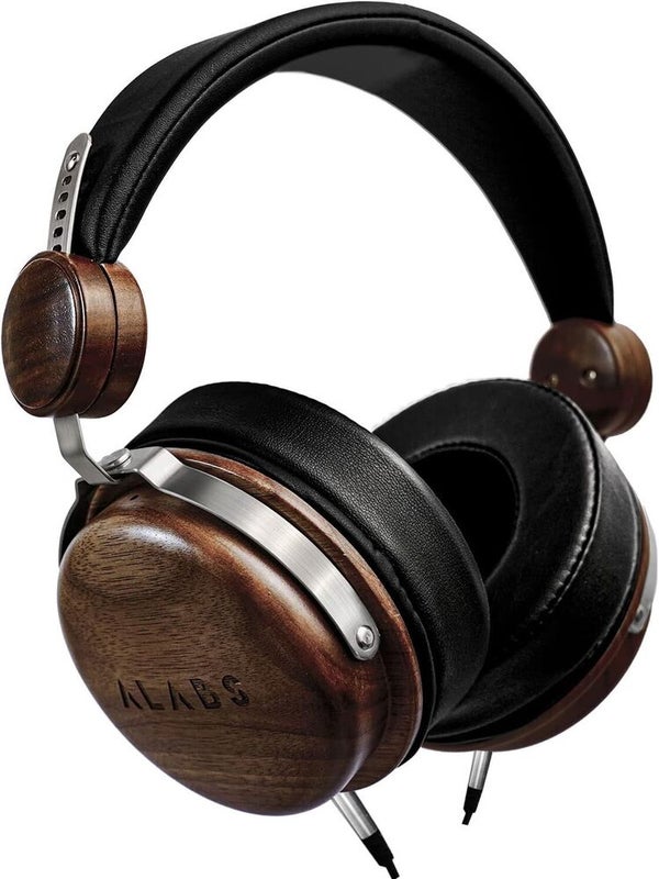 NEW $100 ALABS Over Ear 50mm Natural Wooden Closed Back Headphones Headset
