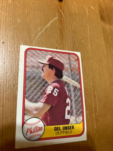1981 Del Unser card