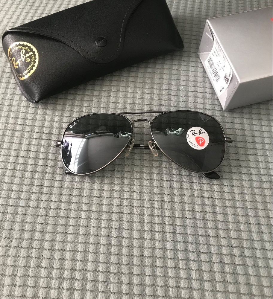 Polarized lenses aviator black frame unisex sunglasses