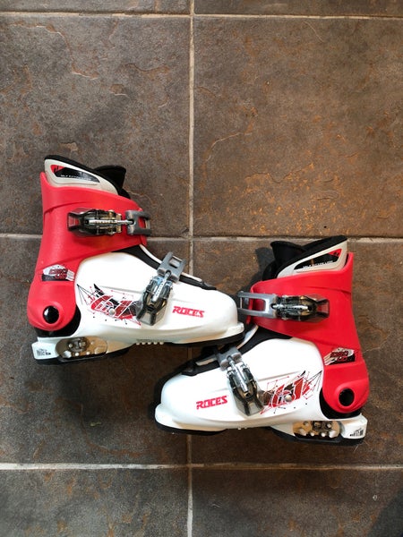 Used Kid's Roces Idea Up Adjustable (255mm) Ski Boots - Size: Mondo 21.5
