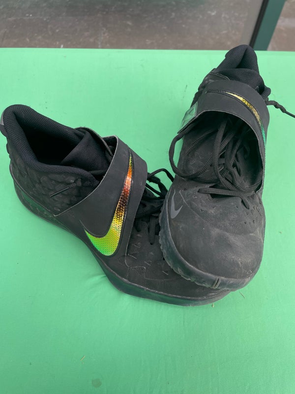 Black Used Adult Men's 12.0 (W 13.0) Turfs Nike Force Zoom Trout 4 Turf Footwear