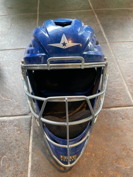 All-Star MVP2500 Graphite Two-Tone Catcher's Helmet Navy