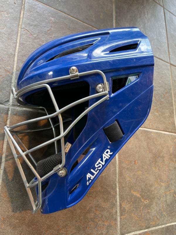 All-Star MVP2500 Graphite Two-Tone Catcher's Helmet Navy