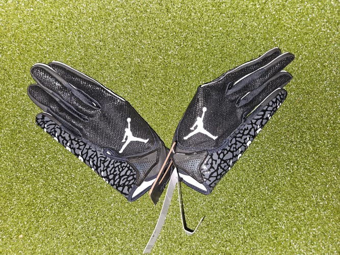 Black New Adult XXL Jordan Jordan Jet 7.0 Football Gloves Gloves
