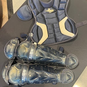 Used All Star Catcher's Chest Protector and Leg Guard Bundle