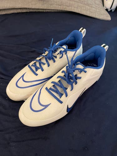 White Unisex Molded Cleats Low Top Alpha Huarache 8 Pro