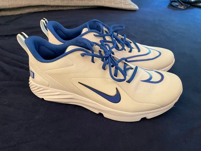 White Unisex Trainers Mid Top Alpha Huarache 8 Pro Turf