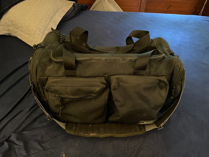 Black athletic travel bag