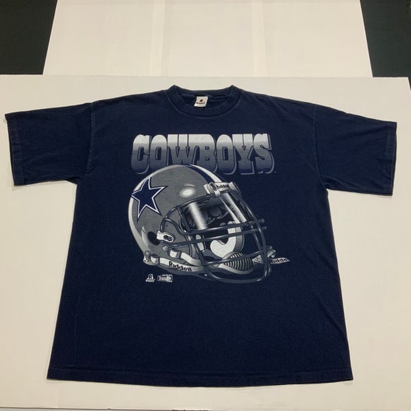 Dallas Cowboys Blue Polo Shirt Long Sleeves Football Athletic Men's Large.