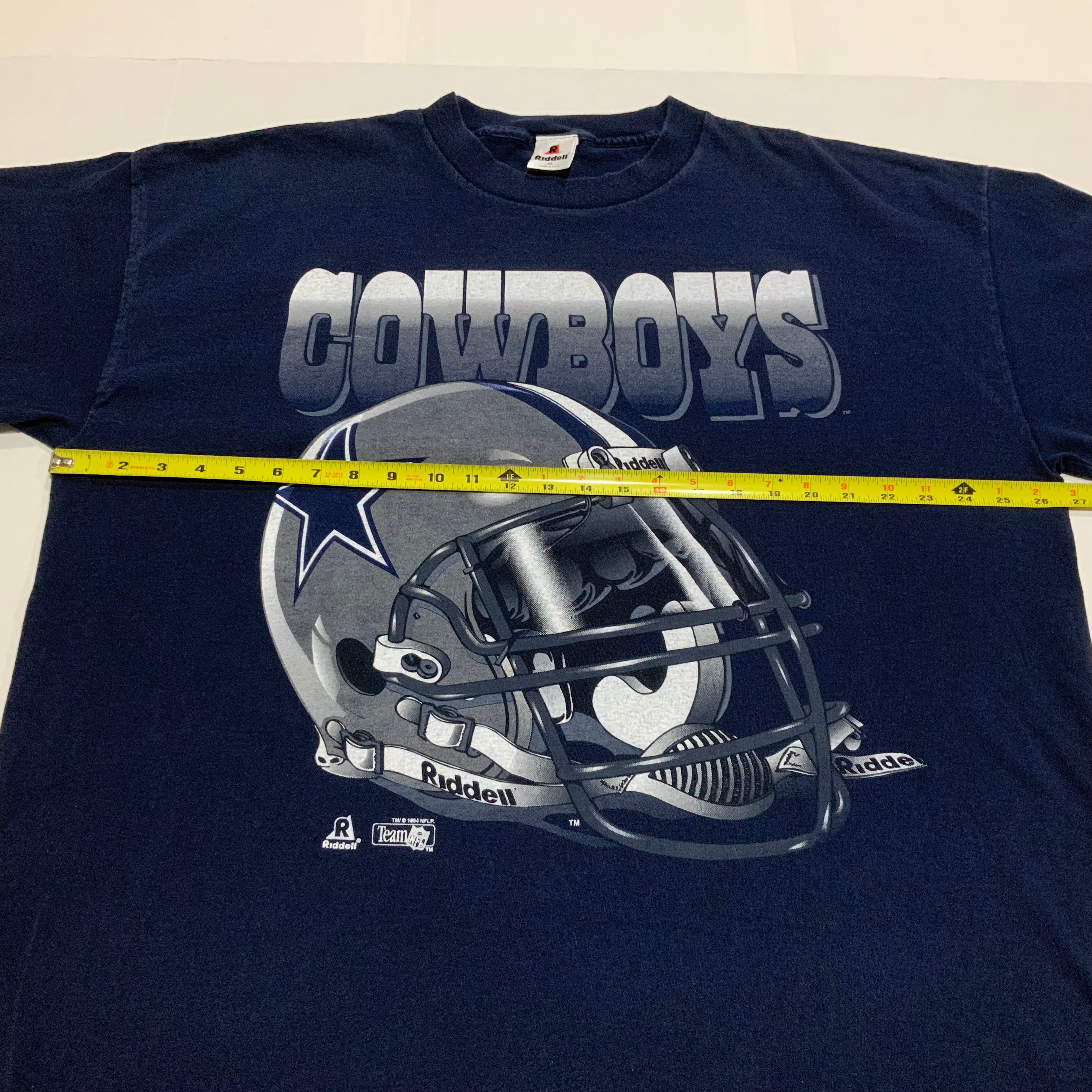 Dallas Cowboys Men's Shirt Large Blue Silver Riddell Pullover