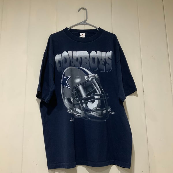 Vintage DALLAS COWBOYS Sports Football T Shirt Large Blue 