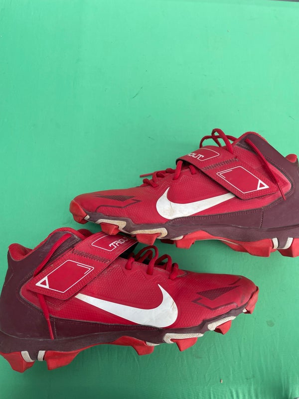 Nike Force Zoom Mike Trout Red Baseball Cleats Size 12 - MVNJ-856 CL13