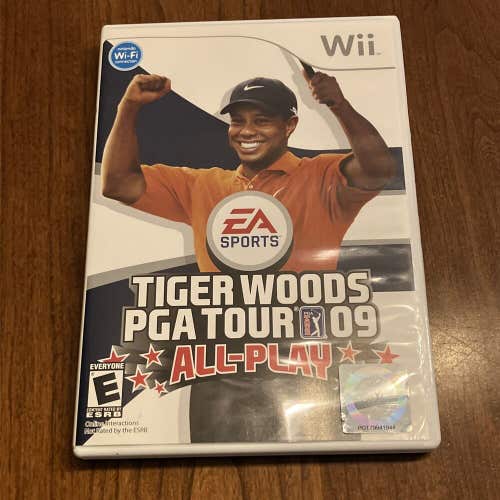 Tiger Woods PGA Tour 09 All-Play (Nintendo Wii) COMPLETE W/ MANUAL - TESTED