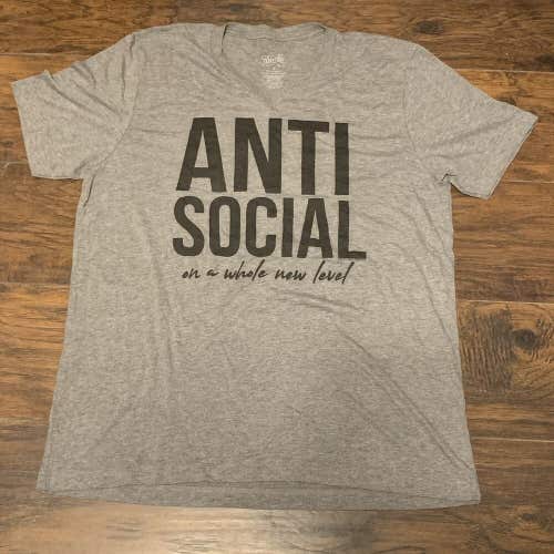Texas True Threads Anti Social on a whole new level slogan Shirt Women's Sz XL