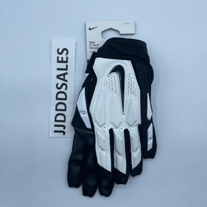 Nike D-Tack 6.0 Football Padded Lineman Gloves White Black Men’s Large NFG21 $70