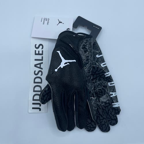 Nike Jordan Jet 7.0 Football Gloves Black Grey Magnigrip+ Men’s Size XXL NWT $70
