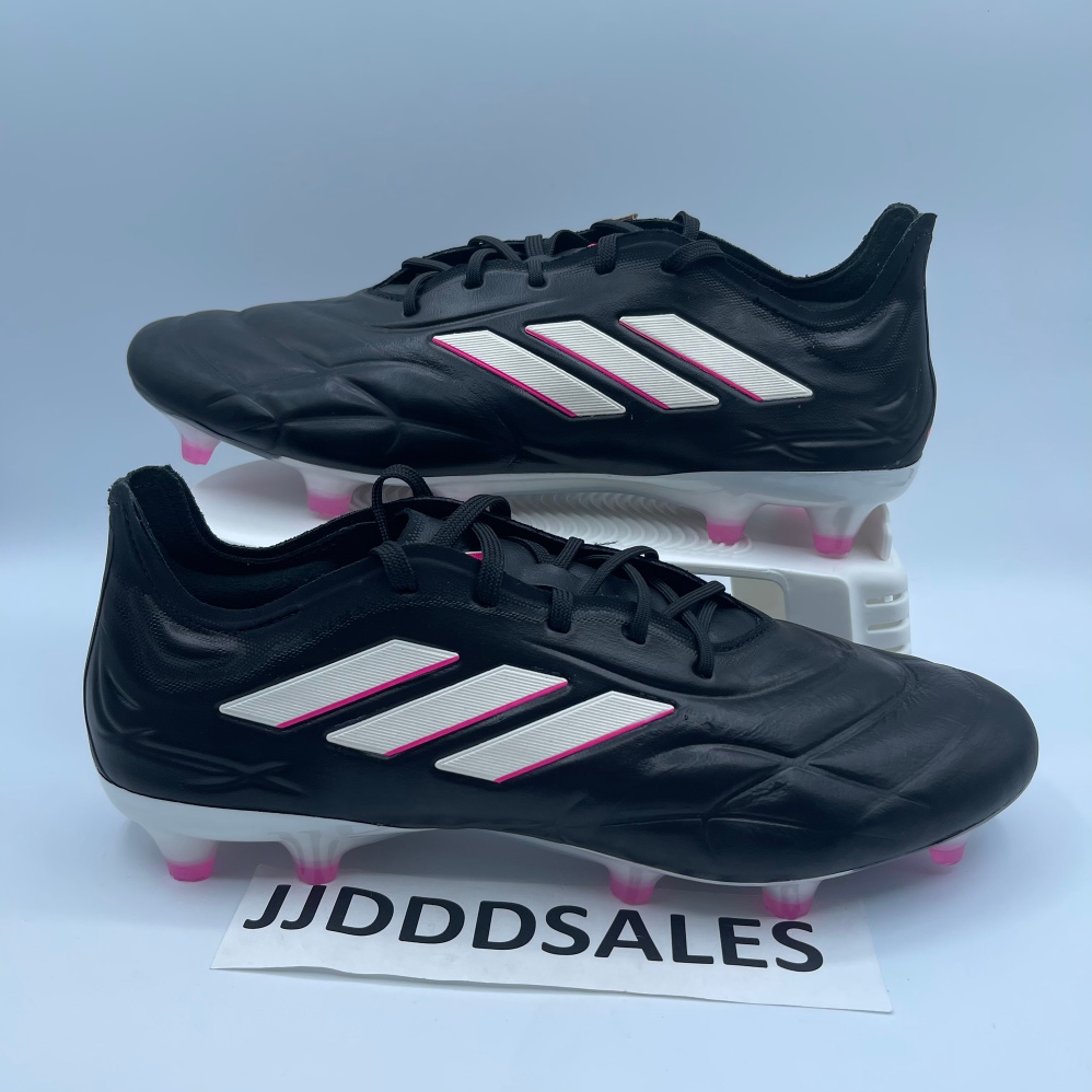 Adidas Copa Pure.1 FG Black Team Shock Pink Soccer Cleats HQ8904 Men’s Sz 9.5