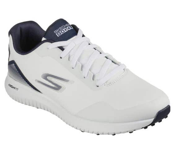 Skechers Go Golf MAX 2 Arch Fit Shoes (White/Navy, 9.5, Medium) NEW